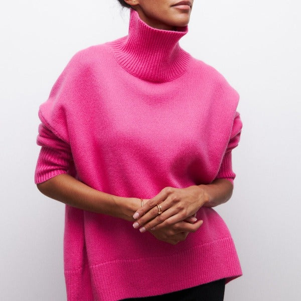 Romy™ | Trendiga Oversized Rullkrage Tröjor för kalla dagar