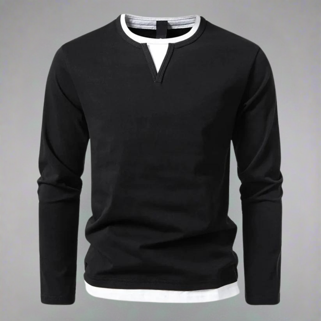 Ryan | Långärmad tröja med V-ringning, Modern Stil