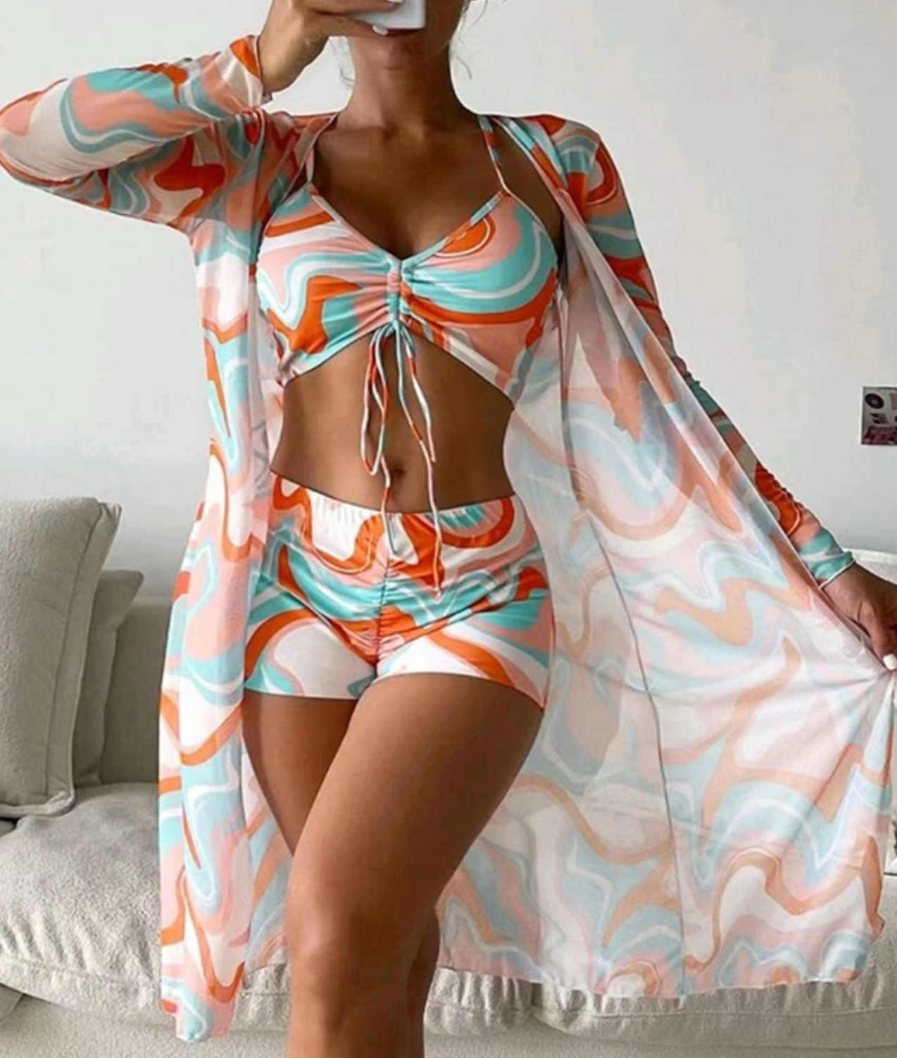TRUDI I TRYCKT 3-DELAT BIKINISET