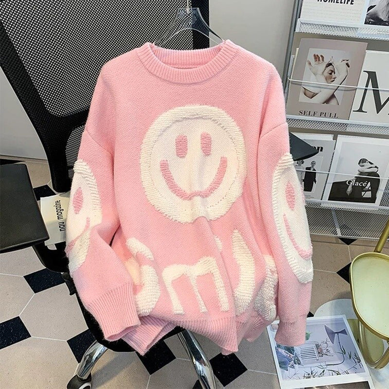Sylvana™ – Stor Smiley Tröja för Damer