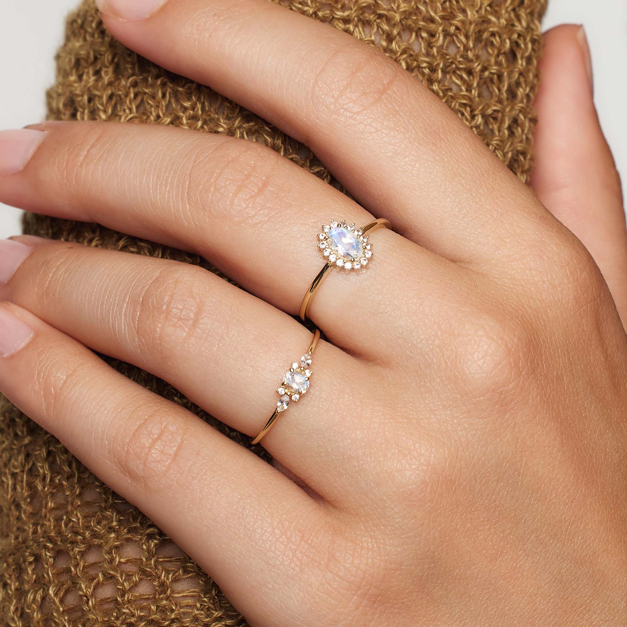 Månstens Muse Ring | Guld 14k