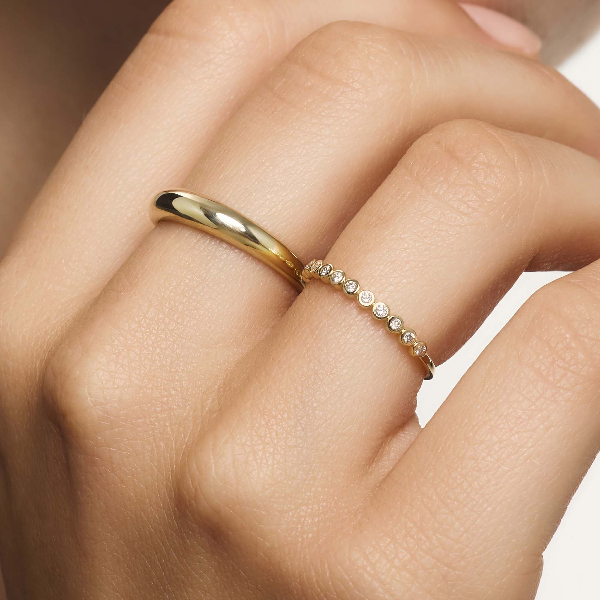 14k Guld Midi-Kuppelring