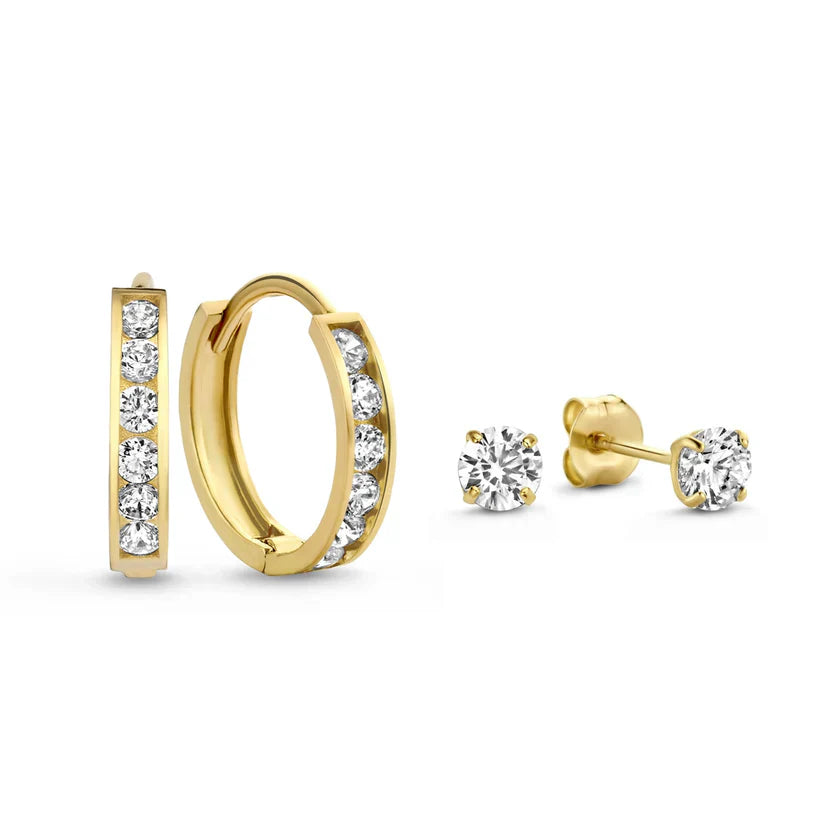 Dara Brillane Örhänge Set | Guld 14k