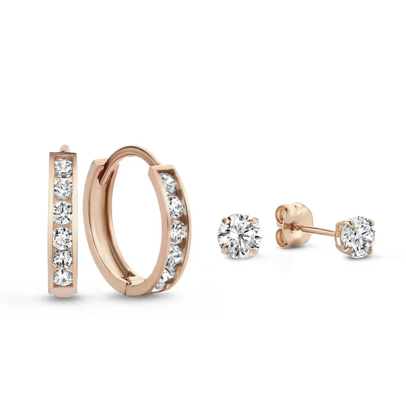 Dara Brillane Örhänge Set | Guld 14k