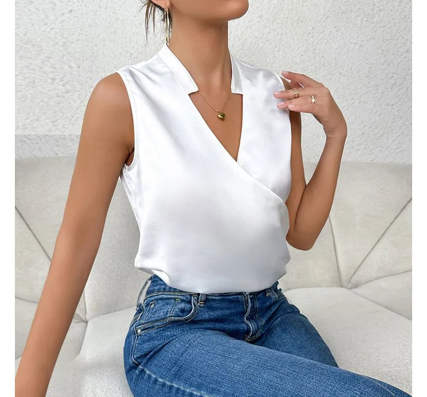 Madisyn | Elegant ärmlös enfärgad topp