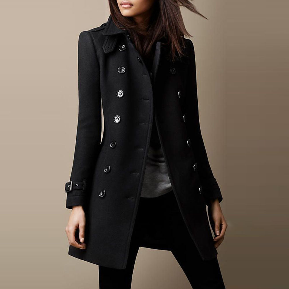 Renate™ - Elegant vinterkappa i ull