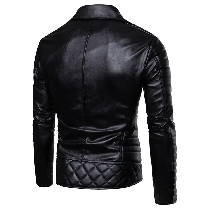 Raphael™ | Hoodie i konstläder motorcykeljacka
