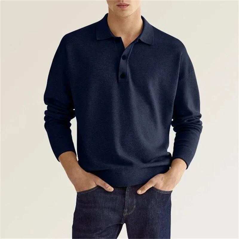 Eleganz Edge Polo | Herr långärmad polo