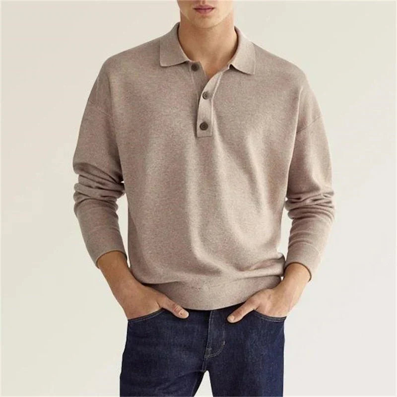 Eleganz Edge Polo | Herr långärmad polo