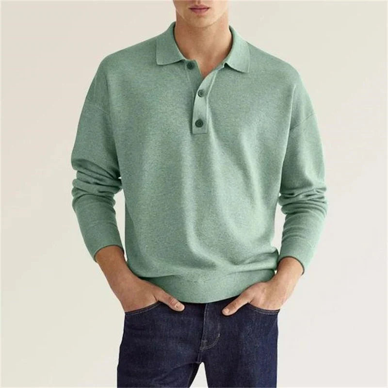 Eleganz Edge Polo | Herr långärmad polo