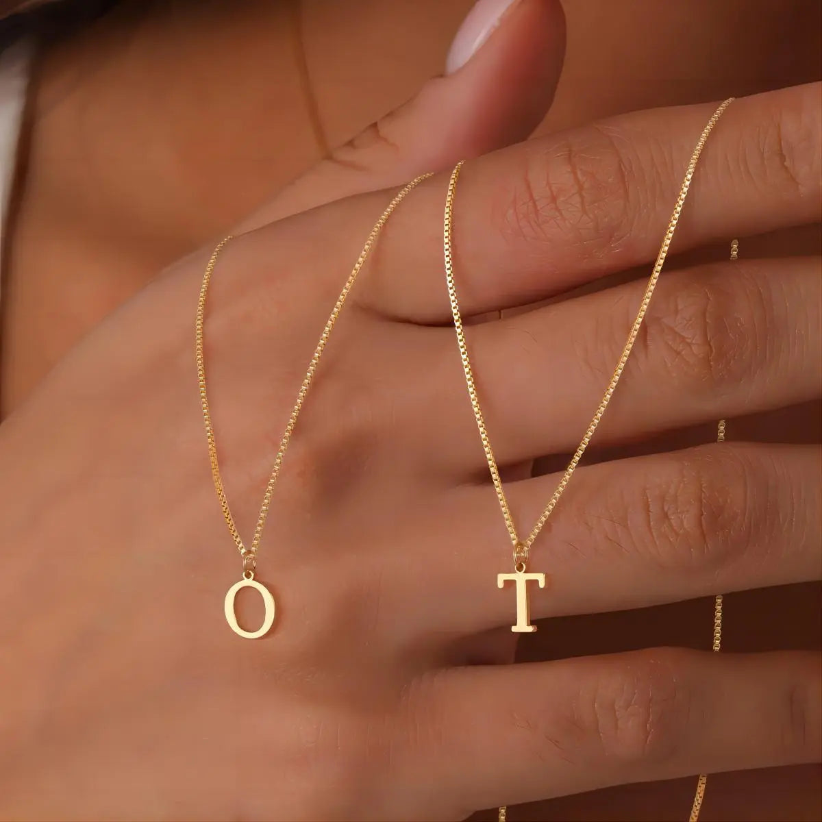 Halsband med kärleksbrev-initialer | Guld 18k