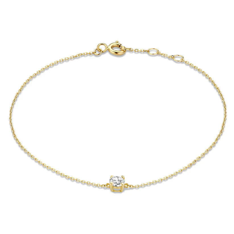 Cléa 14k Gold Moissanite Stone Bracelet