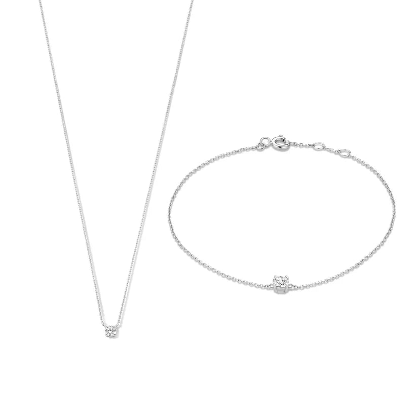 Cléa Moissanit Sten Set | Guld 14k